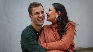 Chis and Maya, looking happy as they made the decision to rent instead of buy a house