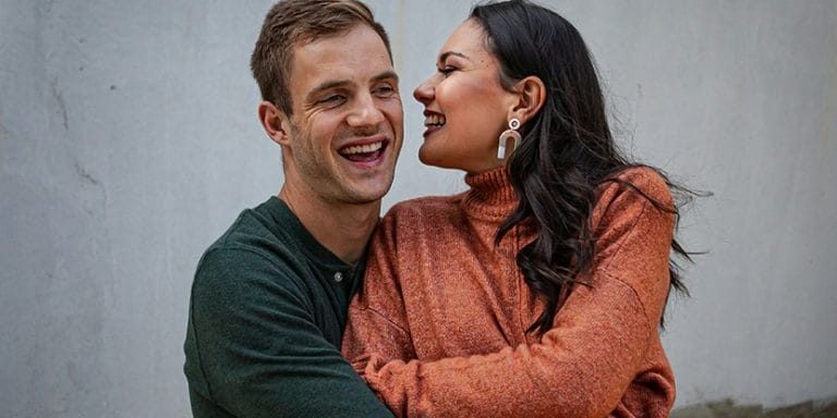 Chis and Maya, looking happy as they made the decision to rent instead of buy a house